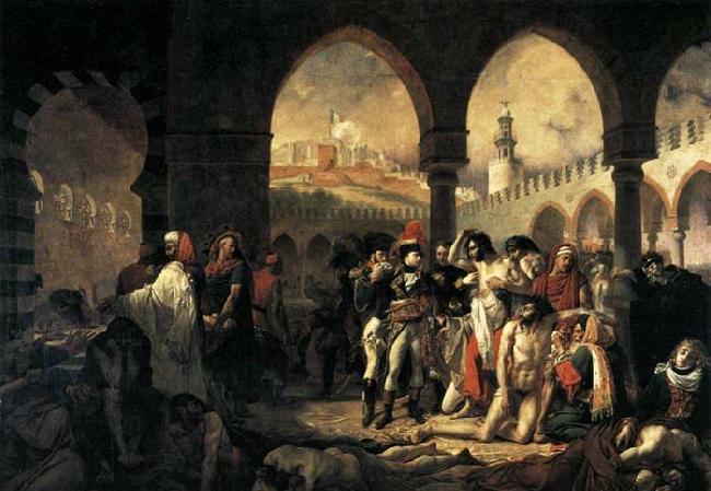 Baron Antoine-Jean Gros Napoleon Bonaparte Visiting the Plague-stricken at Jaffa oil painting image